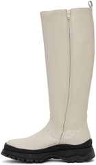 Staud Off-White Bow Tall Boots