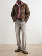 RRL - Distressed Leather Jacket - Brown