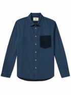 Folk - Two-Tone Cotton-Corduroy Shirt - Blue