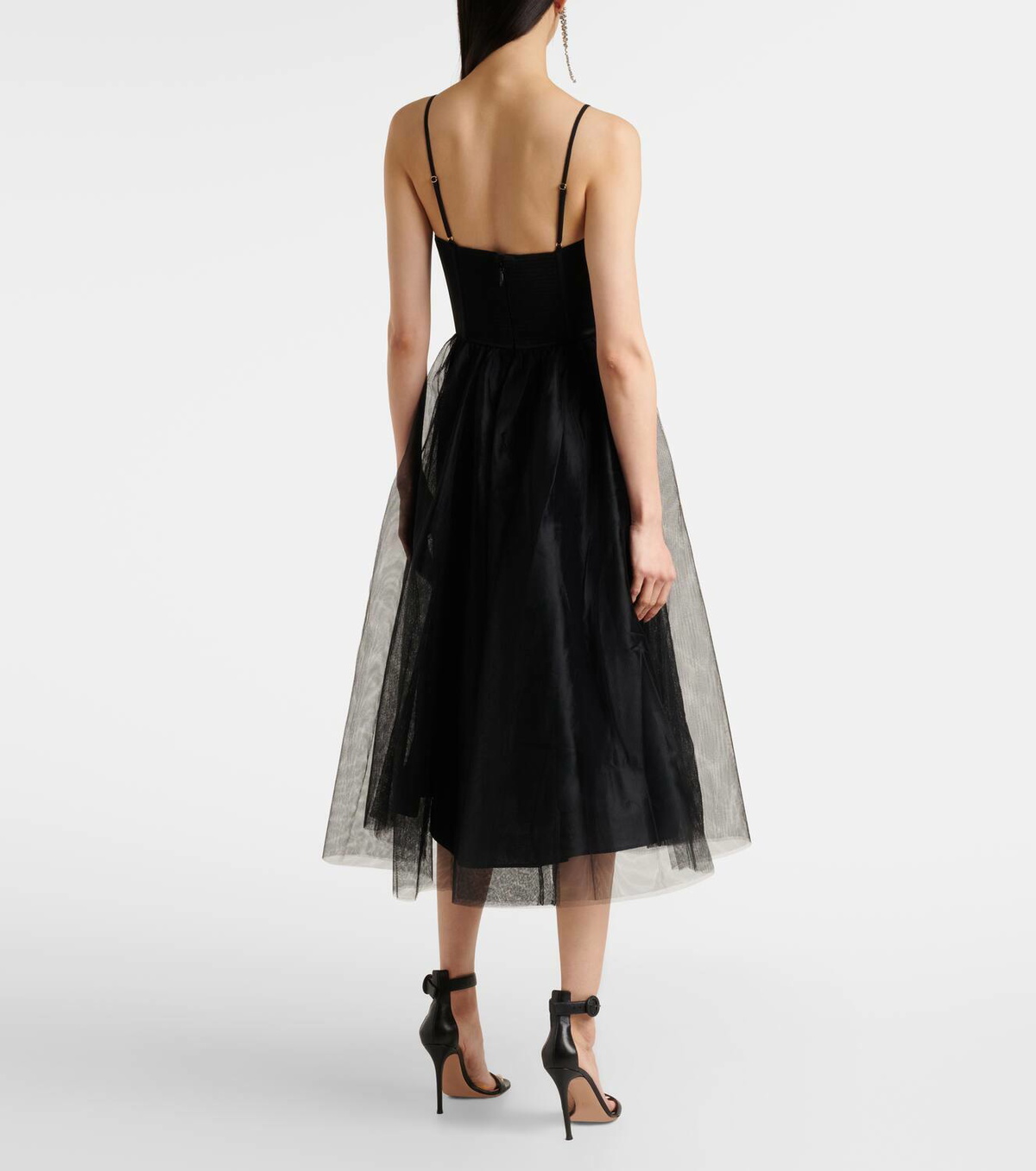 ワンピース ZIMMERMANN TULLE CORSET MIDI DRESS Tulle Corset Midi Dress Light Blue Online | Zimmermann