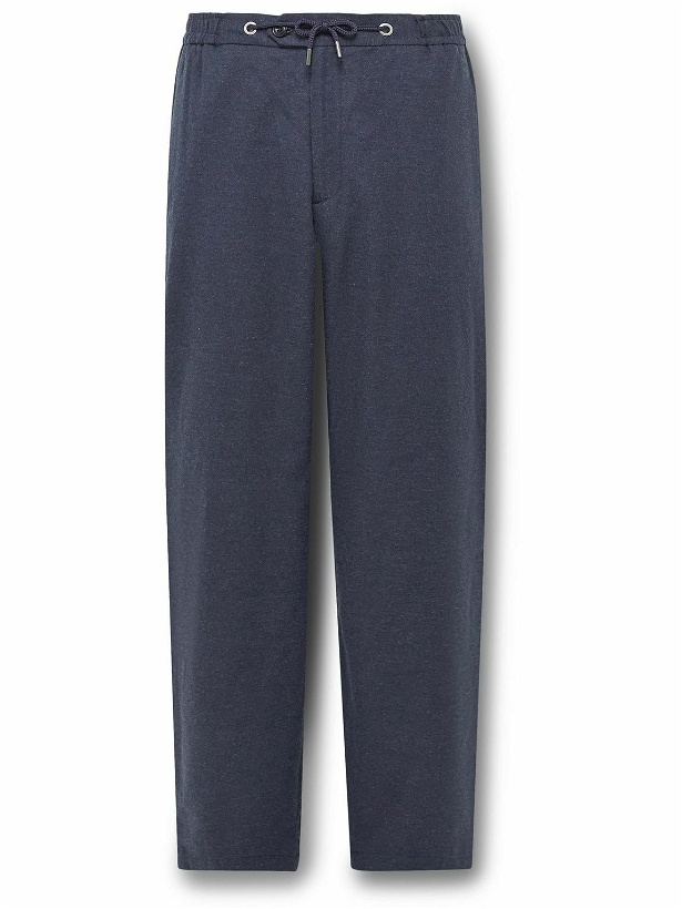Photo: Richard James - Straight-Leg Cotton and Wool-Blend Trousers - Blue