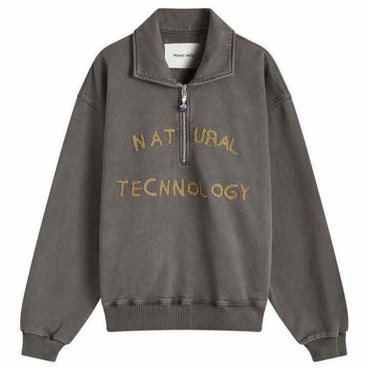 Photo: Story mfg. Men's Geo Pullover Sweatshirt in Charcoal
