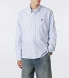 Ami Paris Ami de Cœur striped cotton shirt