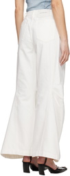 Feng Chen Wang White Cargo Jeans