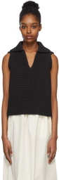 Deveaux New York Black Knit Aubrey Vest