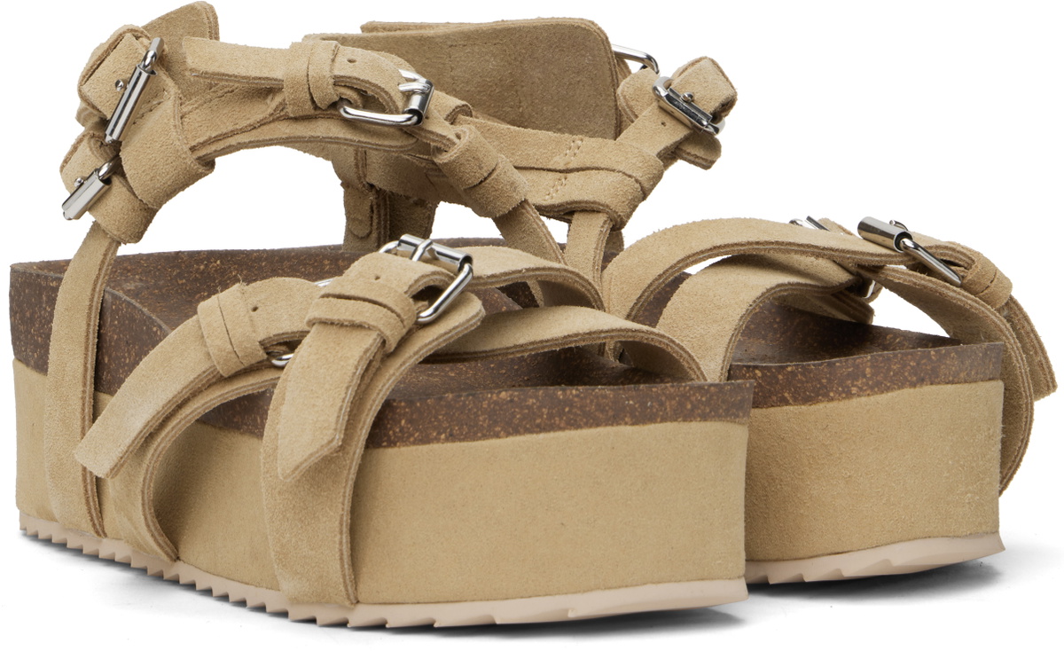 R13 Khaki Platform Sandals