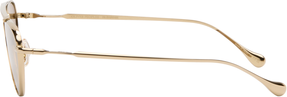 Jil Sander Gold Oliver Peoples 'Edition 1' Aviator Sunglasses