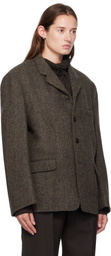 LEMAIRE Brown Boxy Tailored Blazer