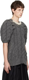 Simone Rocha SSENSE Exclusive Gray Puff Sweater