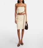 Posse Bowie linen and cotton wrap skirt