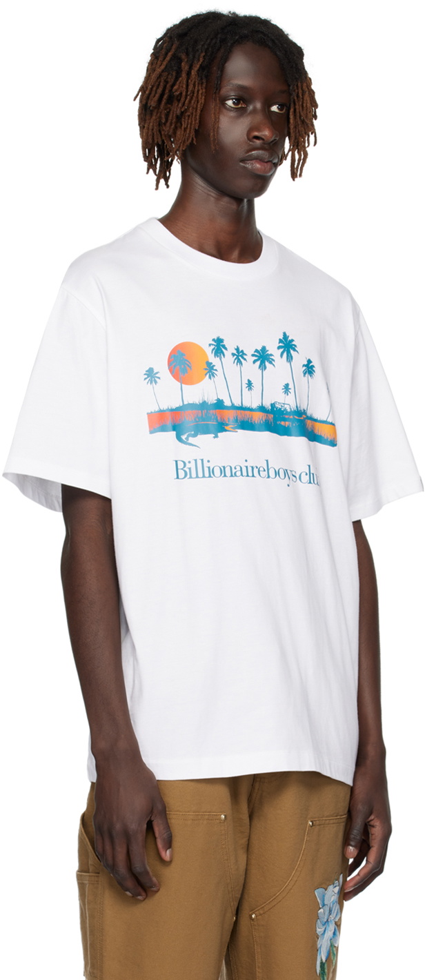 Billionaire Boys Club: White Printed T-Shirt