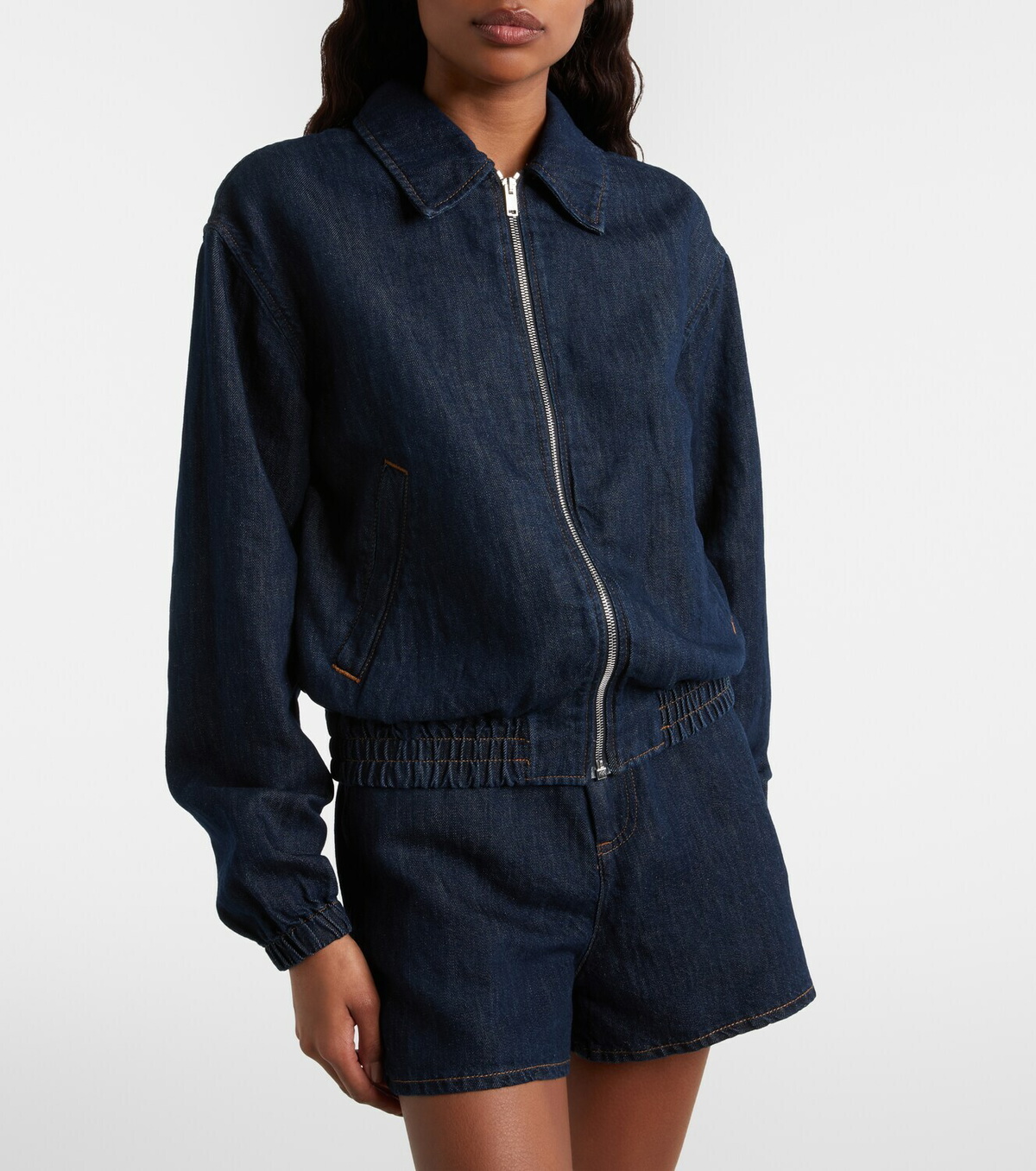7 For All Mankind Denim bomber jacket