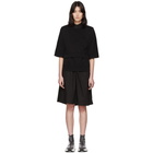 MM6 Maison Margiela Black V-Bib Sweatshirt