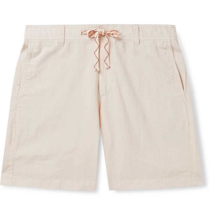Photo: Faherty - Linen and Cotton-Blend Drawstring Shorts - Neutrals