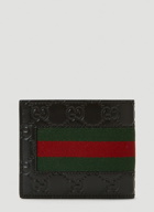 Gucci Signature Web Bi-Fold Wallet male Black