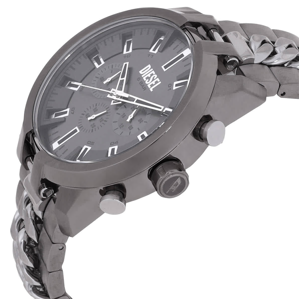 Diesel Split Chronograph Quartz Grey Dial Mens Watch DZ4630