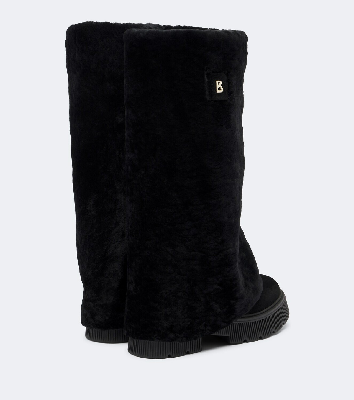 Bogner Turin shearling and suede knee-high boots