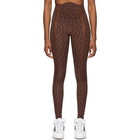 adidas x IVY PARK Burgundy Monogram Sheer Panel Leggings