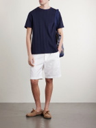 Mr P. - Textured Organic Cotton T-Shirt - Blue