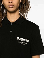 ALEXANDER MCQUEEN - Graffiti Cotton Polo Shirt