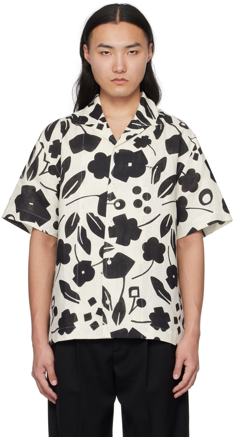 JACQUEMUS White Les Sculptures 'La chemise Jean' Shirt Jacquemus