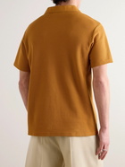 FRAME - Cotton-Piqué Polo Shirt - Orange