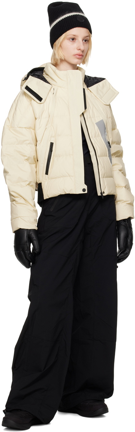 Templa Beige Detachable Hood Down Jacket