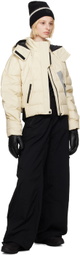 Templa Beige Detachable Hood Down Jacket