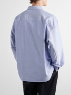 Neighborhood - Logo-Embroidered Cotton Oxford Shirt - Blue