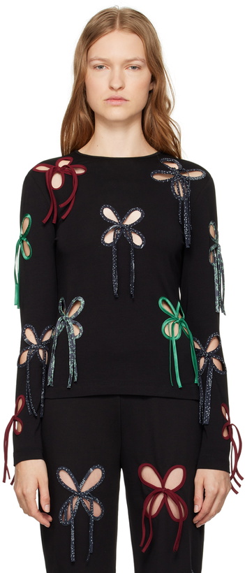 Photo: J.Kim Black Colorful Petal T-shirt