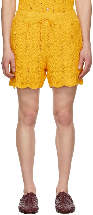 Photo: Casablanca Yellow Cotton Shorts