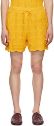 Casablanca Yellow Cotton Shorts