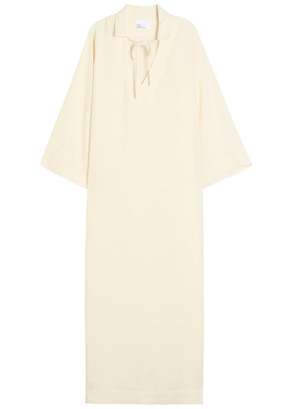 Photo: Lisa Marie Fernandez Woven Maxi Kaftan Dress White
