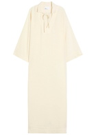 Lisa Marie Fernandez Woven Maxi Kaftan Dress White