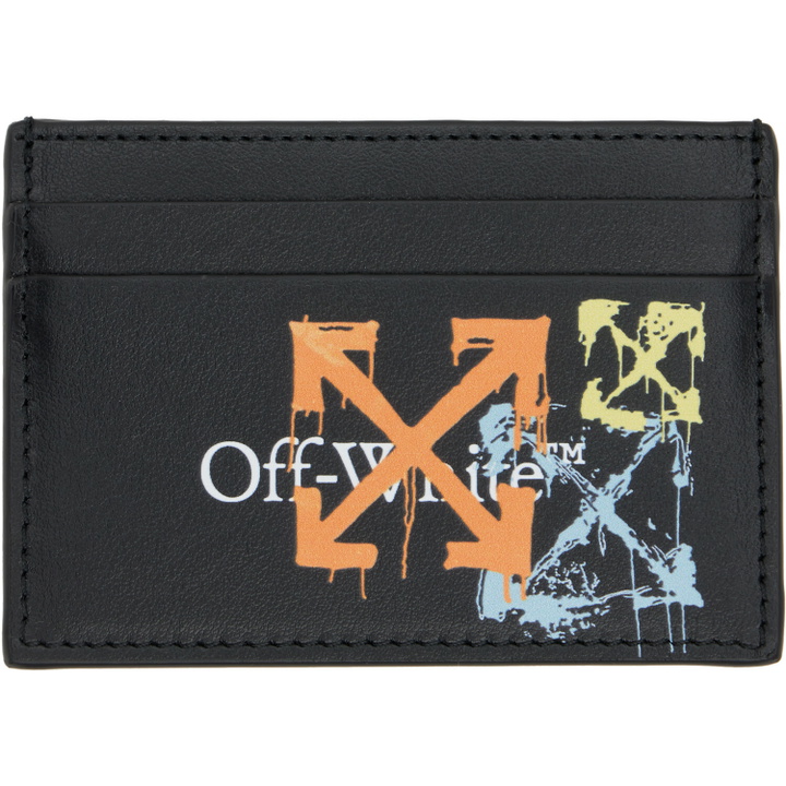 Photo: Off-White Black Bookish Spray Arrow Card Holder