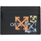 Off-White Black Bookish Spray Arrow Card Holder