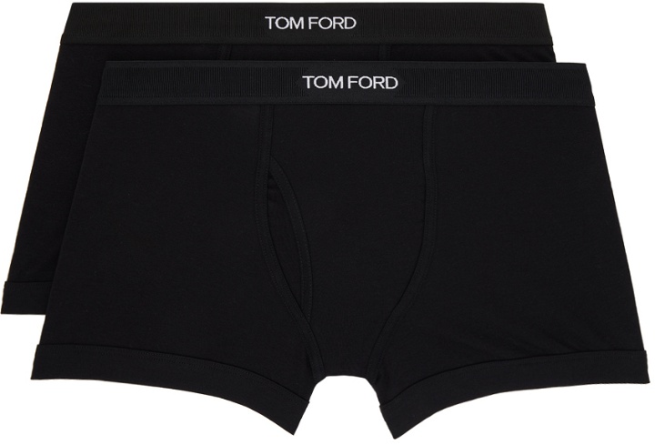 Photo: TOM FORD Two-Pack Black Boxer Briefs