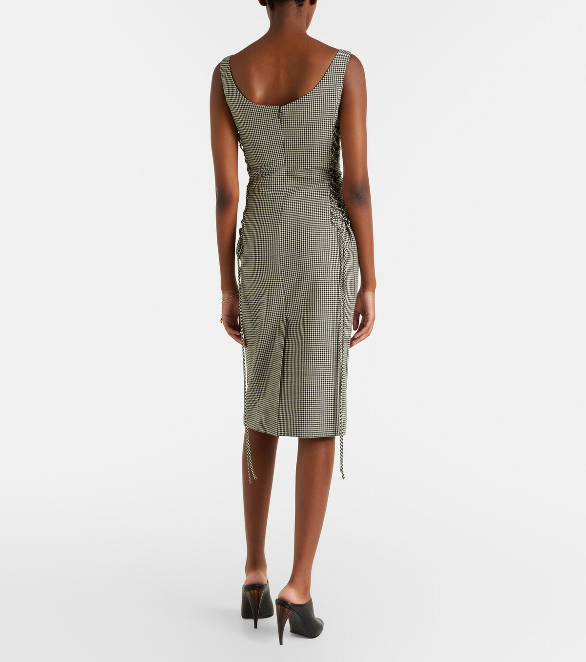 McQueen Gingham midi dress