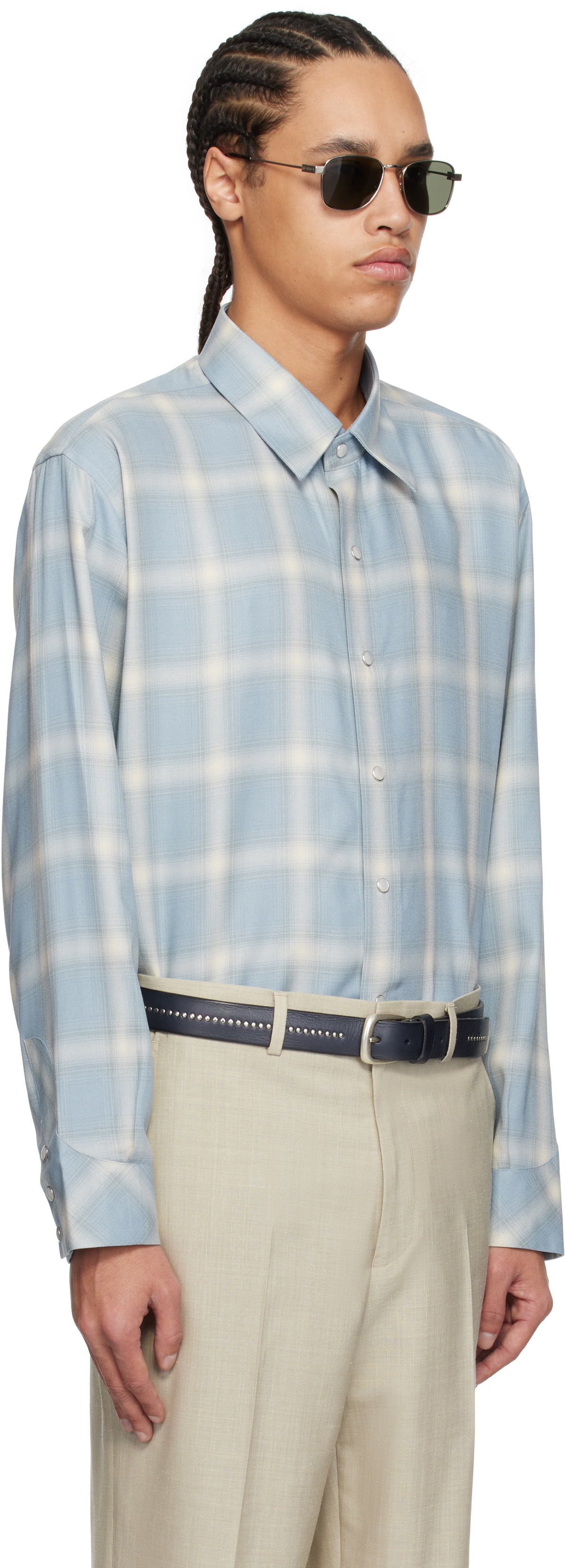 Carter Young Blue Hugo Rancher Shirt