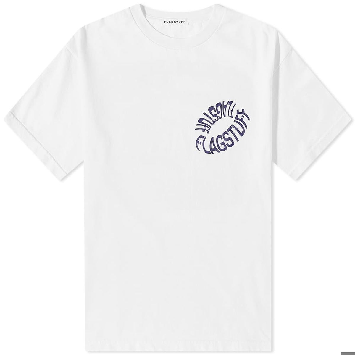 Flagstuff Men's Donut Logo T-Shirt in White Flagstuff