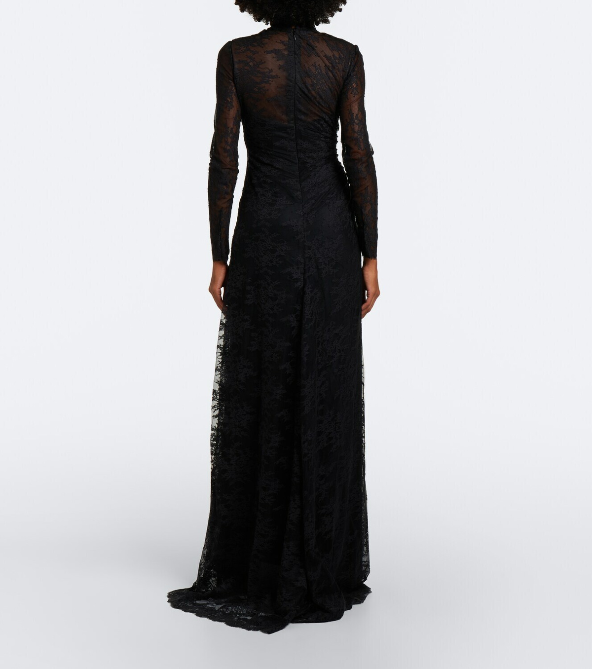 Monique Lhuillier Embellished lace bustier gown