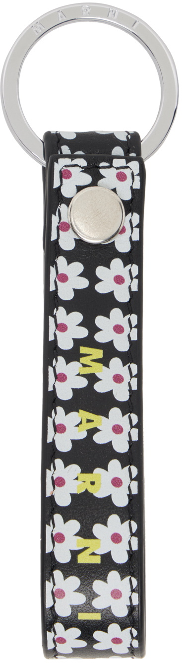 Marni Black & White Daisy Keychain