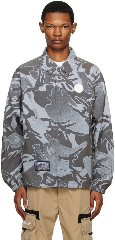 Photo: AAPE by A Bathing Ape Gray Reflective Jacket