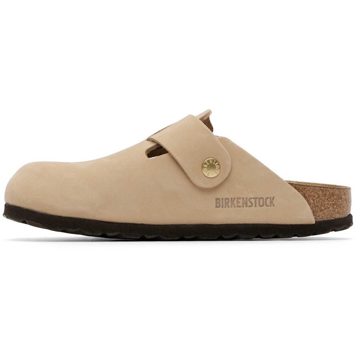 Birkenstock Beige Narrow Boston Big Buckle Slip-on Loafers