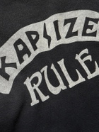 KAPITAL - Printed Cotton-Jersey Sweatshirt - Black