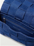 Bottega Veneta - Intrecciato Denim Messenger Bag - Blue