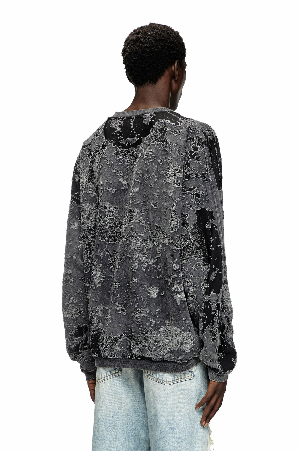 Diesel Burnout sweatshirt with camo effect - Sweaters Mens in 