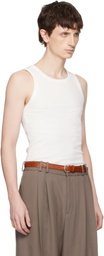 Seventh White Base Rib Tank Top