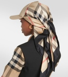 Burberry - Scarf-detail cotton and silk baseball cap