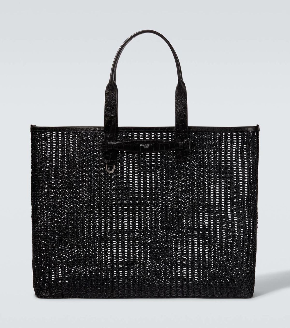 Dolce&Gabbana Adamo woven leather-trimmed shopper